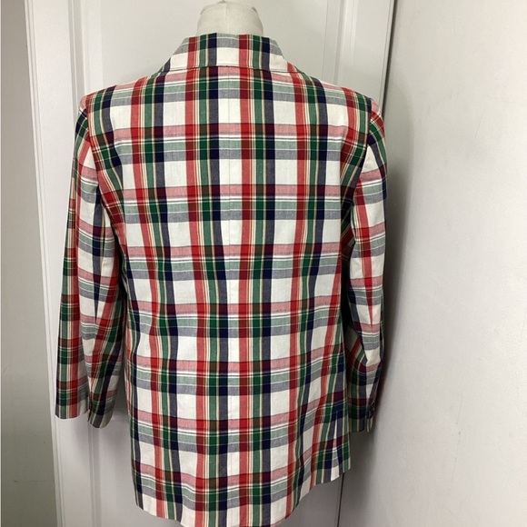 Objectives for Women Vintage Two Button Front Lapel Plaid Blazer, size EU38 - Picture 9 of 10